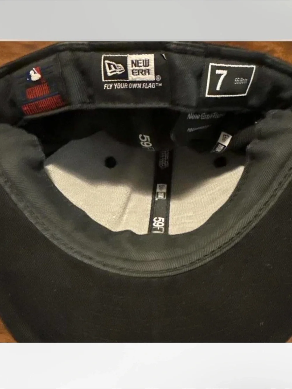 New Era All-Black New York Yankees Fitted Cap size 7